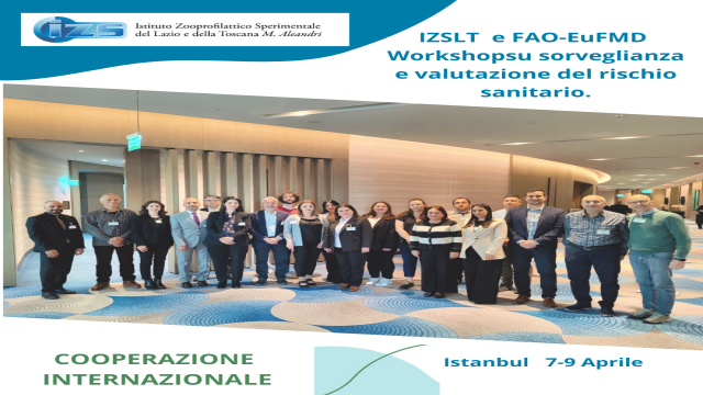 L’IZSLT e la cooperazione internazionale: a Istanbul il workshop con FAO-EuFMD su sorveglianza e valutazione del rischio sanitario.